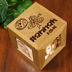 It's A Baby... Rattle Personalized Photo Cube